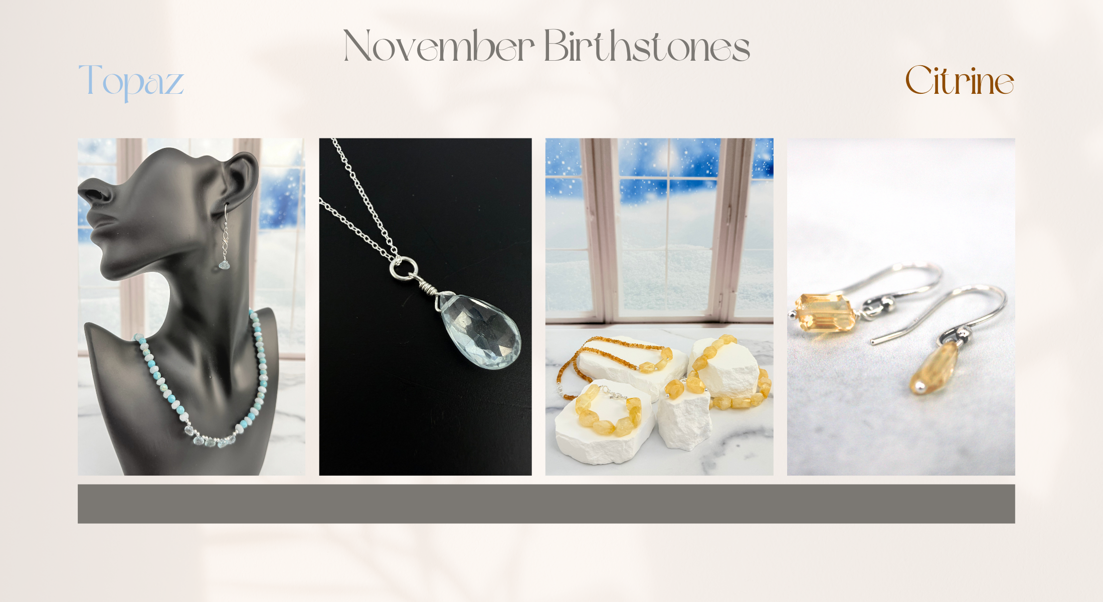 November birthstones Topaz & Citrine jewelry images